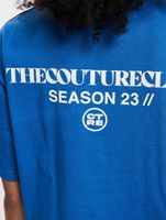 T-shirt décontracté en coton bleu avec logo de saison du Couture Club T-shirt décontracté en coton bleu avec logo de saison du Couture Club