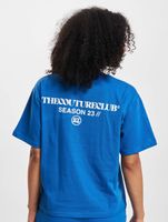 T-shirt décontracté en coton bleu avec logo de saison du Couture Club T-shirt décontracté en coton bleu avec logo de saison du Couture Club