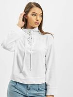 Jersey blanco de cuello alto con detalle de lazo de Missguided