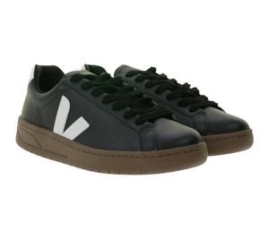 VEJA URCA CWL Women's Sneakers with Robust Rubber Sole, Genuine Leather, Black/White