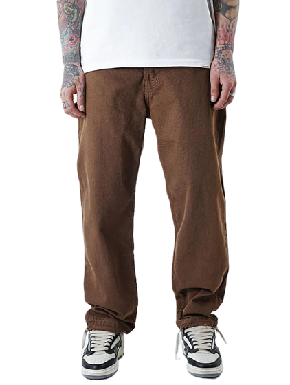 UNEFFECTED Basic Free Cut Wide Loose Fit Jeans braun