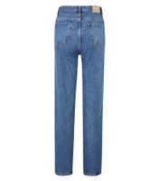 UNEFFECTED Women's Destroyed Straight Fit Jeans, Mid Blue Cotton UNEFFECTED Women's Destroyed Straight Fit Jeans, Mid Blue Cotton