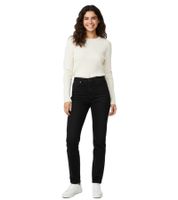 UNEFFECTED Damen Premium Destroyed Straight Fit Jeans Baumwolle schwarz