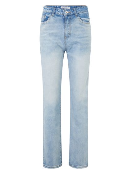 UNEFFECTED Destroyed Denim Straight Fit Jeans ice blue
