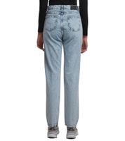 UNEFFECTED Damen Destroyed Straight Fit Jeans Baumwolle eisblau