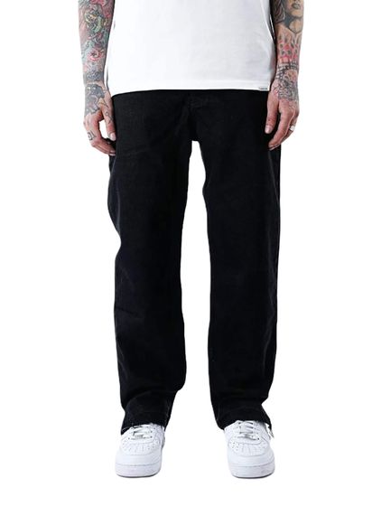 UNEFFECTED Weite, frei geschnittene Basic Loose Fit Jeans schwarz