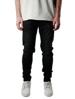 UNEFFECTED Men's Premium Ripped Slim Fit Jeans, Black