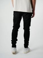 UNEFFECTED Men's Premium Ripped Slim Fit Jeans, Black