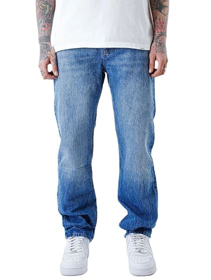 UNEFFECTED Fade Wide Midnight Loose Fit Jeans blau