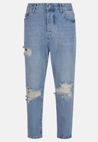 Jeans UNEFFECTED Loose Fit da uomo: Pantaloni in denim blu effetto distrutto