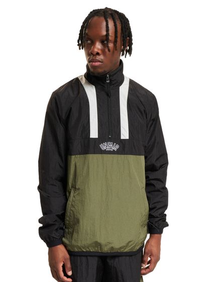 UNFAIR ATHLETICS Elementary Crushed Halfzip Übergangsjacken schwarz grün