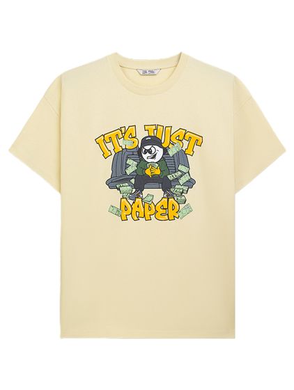 UNFAIR ATHLETICS PB Paper Easy Fit T-Shirt Lemongrass Yellow