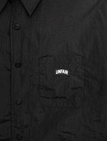 UNFAIR ATHLETICS Selected Men's Transition Jacket with Full Button Placket, Casual Jacket, Black