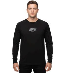 UNFAIR ATHLETICS Performance Longsleeve Men's Streetwear Shirt, Breathable, Black