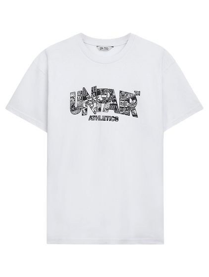 UNFAIR ATHLETICS Classic Label Chaos Logo T-Shirt white