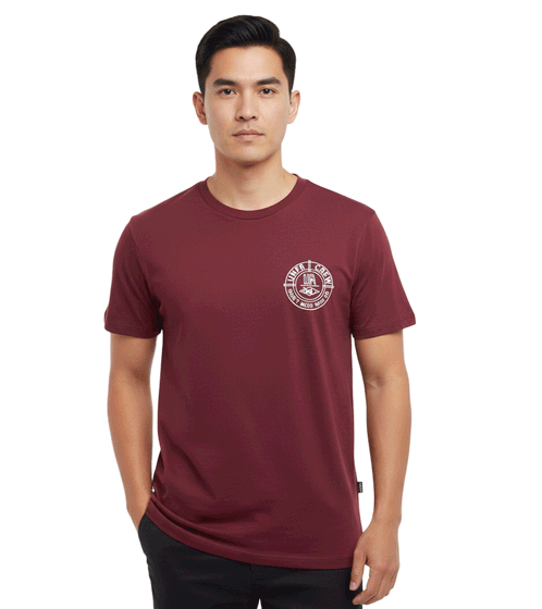UNFAIR ATHLETICS DMWU BP Men's T-Shirt Streetwear and Sportswear Burgundy