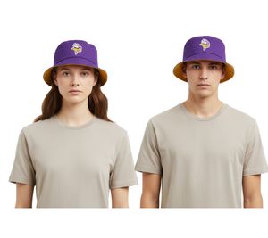 European League of Football Viking Hat Angler Hat with Minnesota Vikings Logo Fan Merchandise Purple