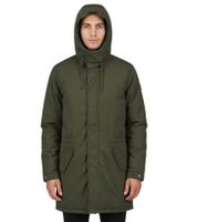 Parka Aspesi pour homme, vert olive, doublée, imperméable et confortable