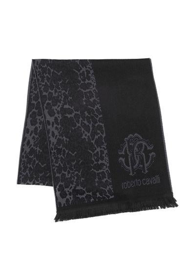 roberto cavalli scarf black/gray