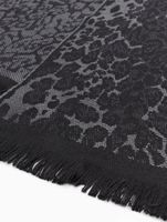 Sciarpa classica Roberto Cavalli da uomo e da donna, in pura lana, WOV06590003-01198, nero/grigio