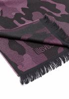 Elegante sciarpa Roberto Cavalli da uomo e da donna, in pura lana, WOV06600003-02374, nero/rosso