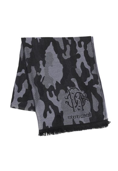 roberto cavalli scarf black/gray
