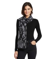 Elegant Roberto Cavalli scarf for men and women, pure wool, WOV06600004-01198, black/grey