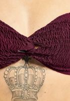 Missguided Crinkle Milkmaid Bikini Bottom in Red