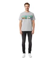 Opening Ceremony Men's Regular Fit T-Shirt with Colorful Cartoonish Band Print, Gray
