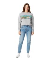 Opening Ceremony Regular Fit Sweatshirt mit Cartoonish Band Print Unisex Designer-Sweat Grau 