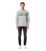 Opening Ceremony Regular Fit Sweatshirt mit Cartoonish Band Print Unisex Designer-Sweat Grau 