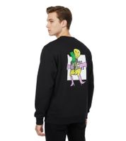 Felpa girocollo unisex di design Opening Ceremony con stampa del logo accattivante, nera