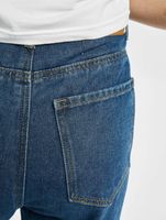 Vaqueros rectos Missguided Petite con abertura en muslos y rodillas, azul