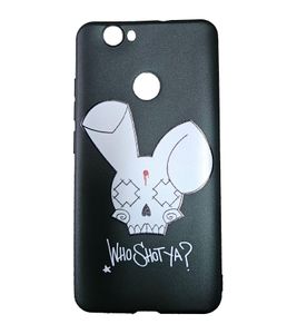 Qui t'a tiré dessus ? Coque Huawei noire avec logo lapin Nova