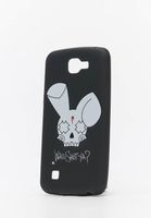 Qui t'a tiré dessus ? Coque noire avec logo lapin pour LG K10