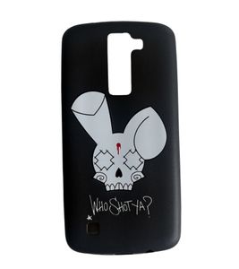 Coque de téléphone pour LG K8, motif « Who Shot Ya ? », lapin, noir