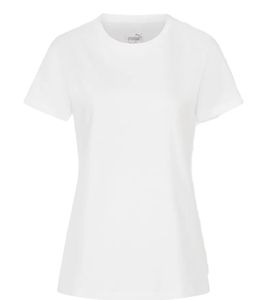 PUMA Women's T-Shirt, Cotton T-Shirt, Simple Sports T-Shirt, Fitness T-Shirt, 678257 01 White
