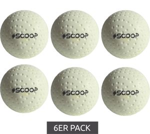 Lot de 6 balles de hockey SCOOP X-Treme avec alvéoles, équipement sportif NL266447, blanches Lot de 6 balles de hockey SCOOP X-Treme avec alvéoles, équipement sportif NL266447, blanches