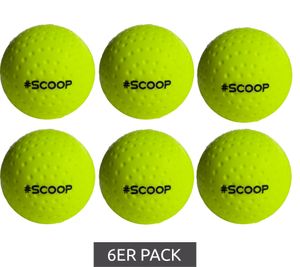 Set of 6 SCOOP X-Treme Hockey Street Balls with Dimple Design, Sports Equipment, NI266446, Neon Yellow Set of 6 SCOOP X-Treme Hockey Street Balls with Dimple Design, Sports Equipment, NI266446, Neon Yellow