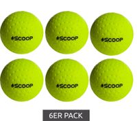Lot de 6 balles de hockey SCOOP X-Treme avec alvéoles, équipement sportif, NI266446, jaune fluo Lot de 6 balles de hockey SCOOP X-Treme avec alvéoles, équipement sportif, NI266446, jaune fluo