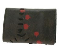Cartera de piel THE TEXAS GAINSAW MASSAGRE con motivo moteado rojo, cierres metálicos a presión y cadena. Estilo gótico vibrante. LW104782TCM Negro/Rojo Cartera de piel THE TEXAS GAINSAW MASSAGRE con motivo moteado rojo, cierres metálicos a presión y cadena. Estilo gótico vibrante. LW104782TCM Negro/Rojo