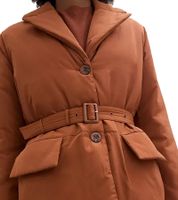 Sustainable Women's Jacket: Padded Blazer Jacket with Belt, Casual Jacket 944007 Brown Sustainable Women's Jacket: Padded Blazer Jacket with Belt, Casual Jacket 944007 Brown