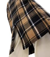 Manteau blazer durable pour femme, redingote aspect laine à carreaux 932220 Noir/Marron Manteau blazer durable pour femme, redingote aspect laine à carreaux 932220 Noir/Marron