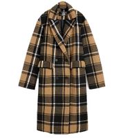 Manteau blazer durable pour femme, redingote aspect laine à carreaux 932220 Noir/Marron Manteau blazer durable pour femme, redingote aspect laine à carreaux 932220 Noir/Marron