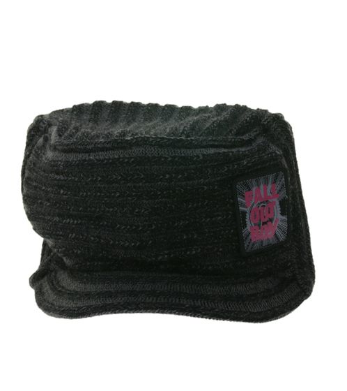 Fall Out Boy Unisex Peaked Cap with "Fall Out Boy" Patch, Peaked Beanie, Casual Hat, KC103291FOB, Black/Gray