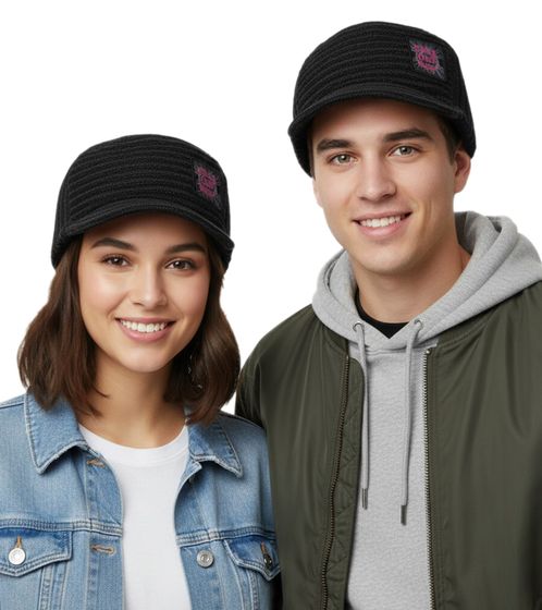 Cappellino unisex con visiera Fall Out Boy e toppa "Fall Out Boy", berretto con visiera, cappello casual, KC103291FOB, nero/grigio