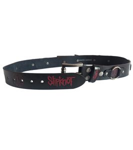 Slipknot Gürtel der Metal-Band für Damen oder Herren Einheitsgröße 95cm verstellbarer Freizeit-Gürtel BT111166LSP3 Schwarz