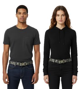 Cintura con cinturino in metallo Lamb of God per uomo o donna, taglia unica, cintura casual regolabile 95 cm, BT106477LOG3 Grigio/Nero