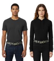 Cintura con cinturino in metallo Lamb of God per uomo o donna, taglia unica, cintura casual regolabile 95 cm, BT106477LOG3 Grigio/Nero