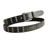Cintura con cinturino in metallo Lamb of God per uomo o donna, taglia unica, cintura casual regolabile 95 cm, BT106477LOG3 Grigio/Nero